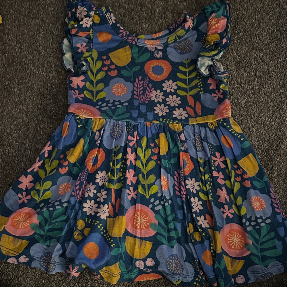 little sleepies dress in folk floral